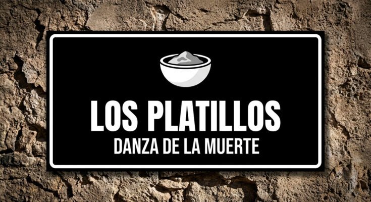 Ilustración de un cuenco con ceniza sobre placa negra, símbolo del esqueleto que lleva la ceniza en la Danza de la Muerte.