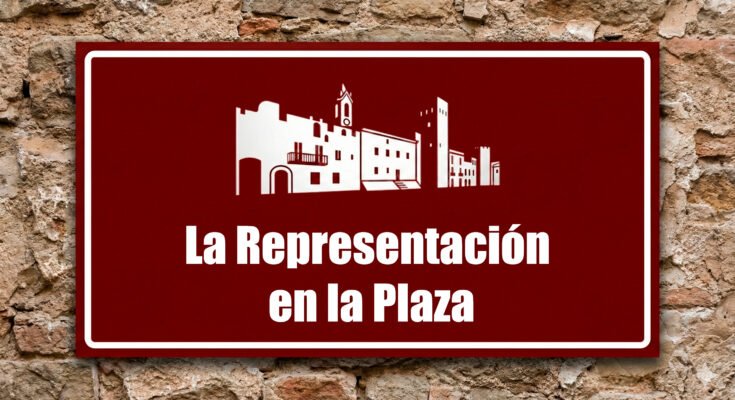 Icono del skyline de murallas de Verges sobre fondo granate.