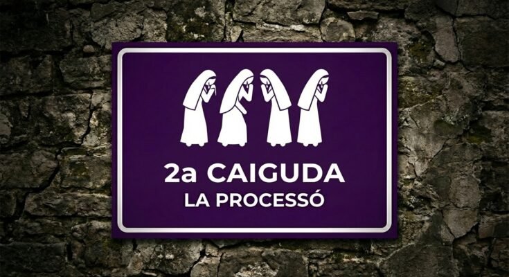 Segona caiguda la Processó de Verges