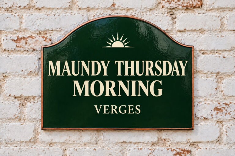 Maundy Thursday Morning in Verges